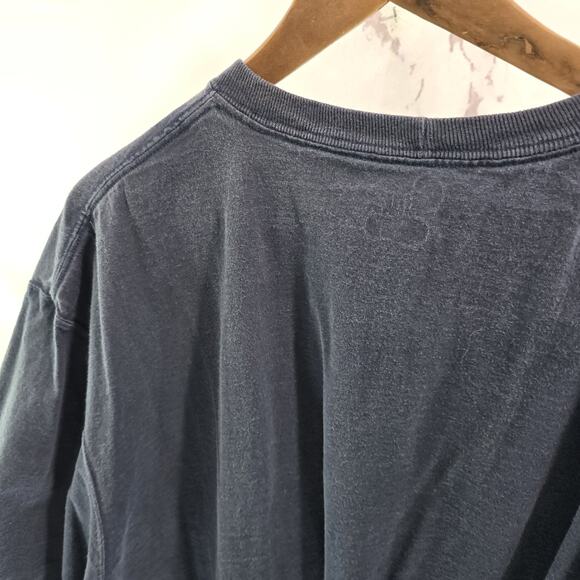 Carhartt T Shirt Mens 2XL Blue Pocket Original Fit Short Sleeve Dark Navy K87 - Picture 6 of 9